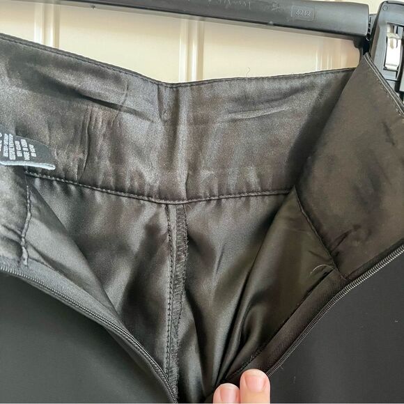 cachet wide leg evening pants palazzo solid black sheer overlay size small - Picture 9 of 9